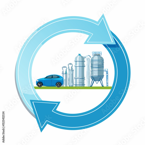 Renewable Energy Fuel Station with Eco Vehicle