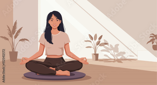 woman doing yoga