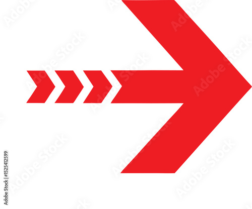 red arrow sign vector