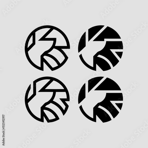 Green circular recycle symbol icon with arrows on white background