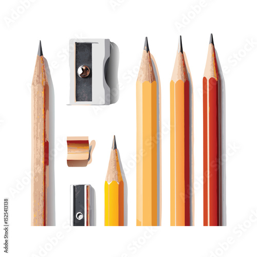 set of pencils vector