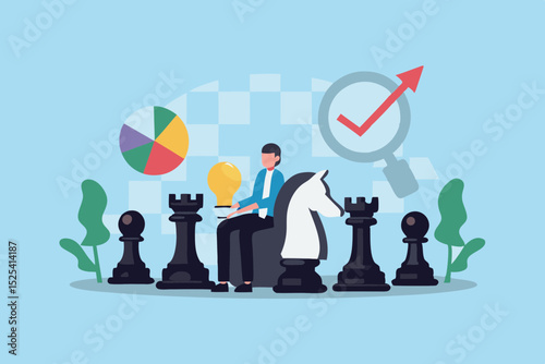 Strategic Business Planning with Chess Pieces Data Analysis and Creative Ideas for Growth and Success in the Market