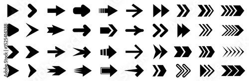 Arrow icon set, arrow cursor mega bundle, black arrows icons, unique arrow signs