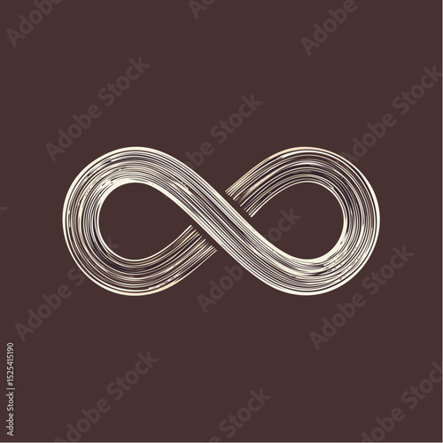 Elegant 3D Infinity Symbol on Dark Background