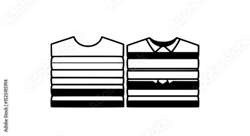 Two shirts stacked on top of each other