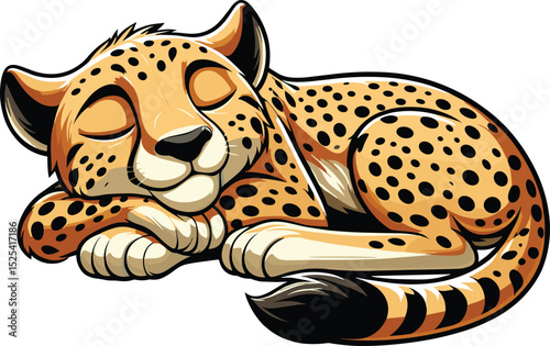 A Vector clipart illustration Cheetah