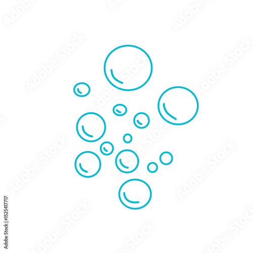water bubble line vector