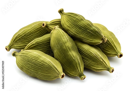 Wallpaper Mural A group of green cardamom pods on white Torontodigital.ca