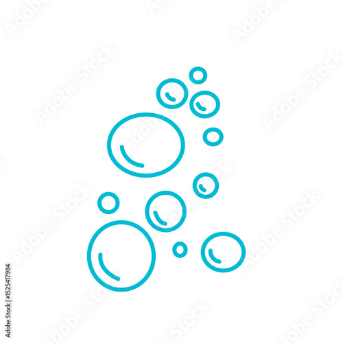 water bubble line vector