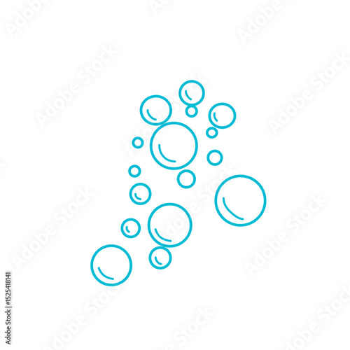 water bubble line vector