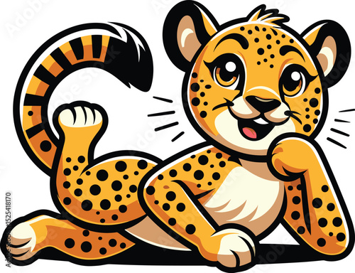 A Vector clipart illustration Cheetah