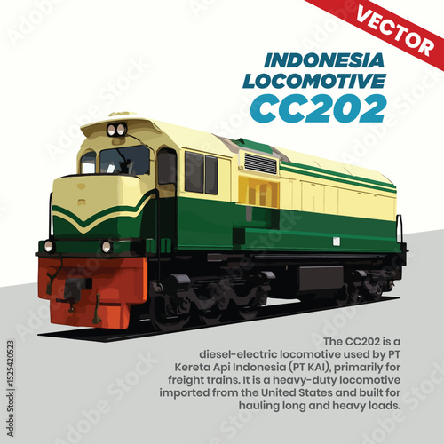 Indonesian Train KAI Locomotive CC202