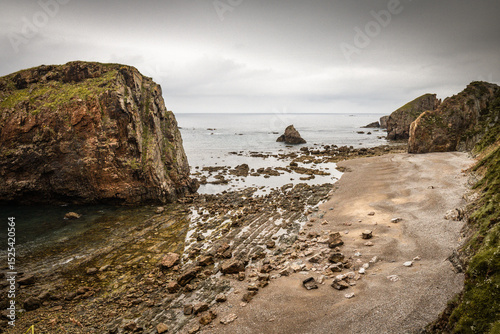 view on rocky shores in northern spain, Saint Jacques Pilgrimage