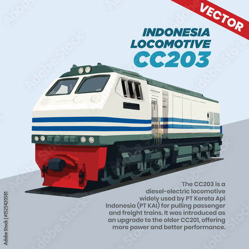 Indonesian Train KAI Locomotive CC203