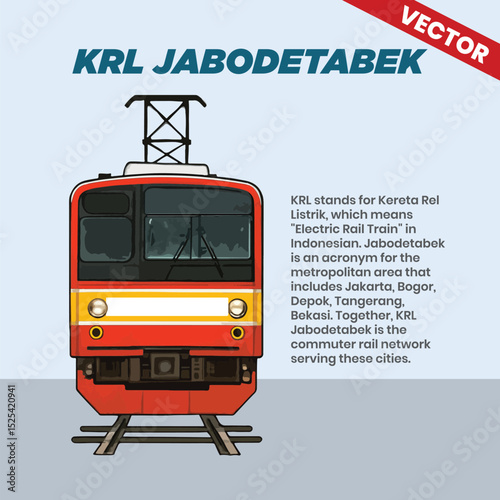 Indonesian Train KRL Jabodetabek Front View