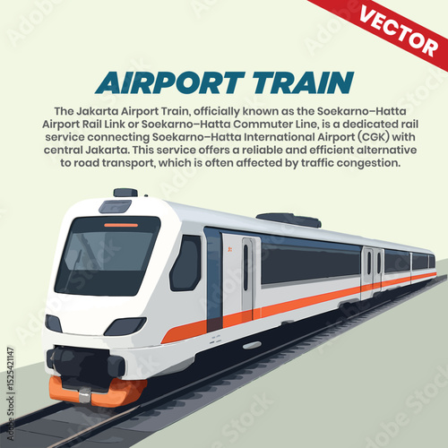Indonesian Airport Train Jakarta Soekarno-Hatta Airport