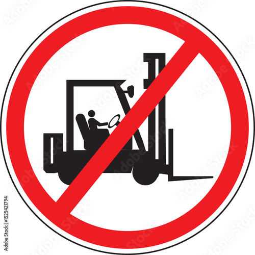 Forklift operations not allowed sign.eps