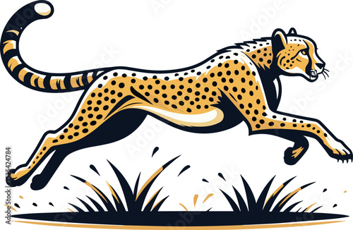 A Vector clipart illustration Cheetah