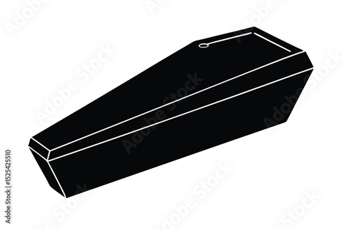 coffin silhouette vector