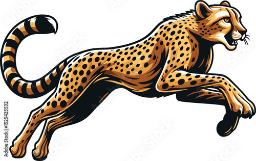 A Vector clipart illustration Cheetah