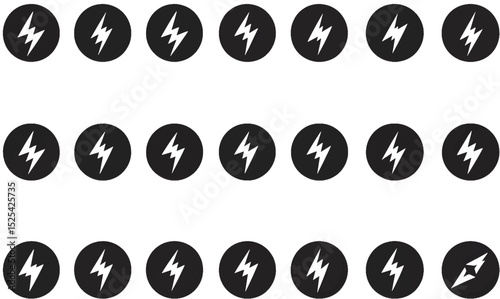 Vector illustration of deferent energy sign set