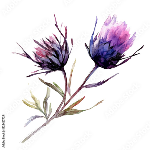 Digital Buret, watercolor illustration vector, high quality, isolated on a white background.