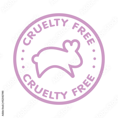 Cruelty Free Sign Logo Icon Vector Pink