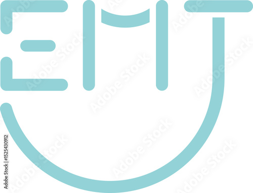 Modern abstract logo featuring a smiling shape and minimalist lines. Perfect for dental, wellness, health, or personal care branding.