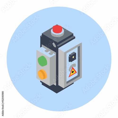 Isometric Industrial Power Plant Illustration in Detailed Vector Style


