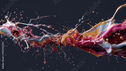 A colorful explosion of paint creating a dynamic and energetic visual impact that captures the spirit of creativity