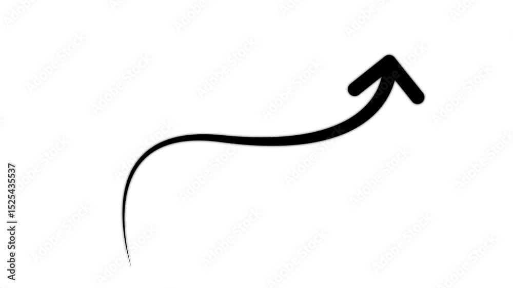Animation arrows line pointer highlight, sign arrow line With alpha channel.