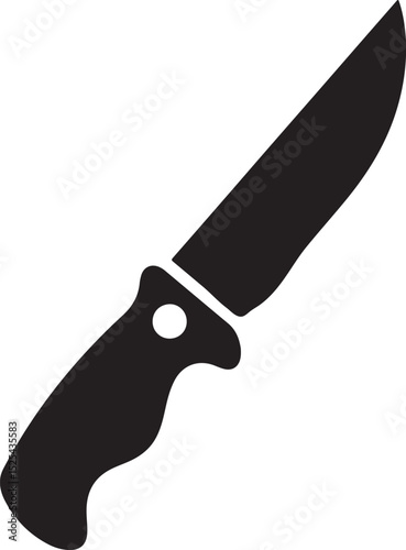 Knife silhouette icon vector illustration, Kitchen knife vector icon