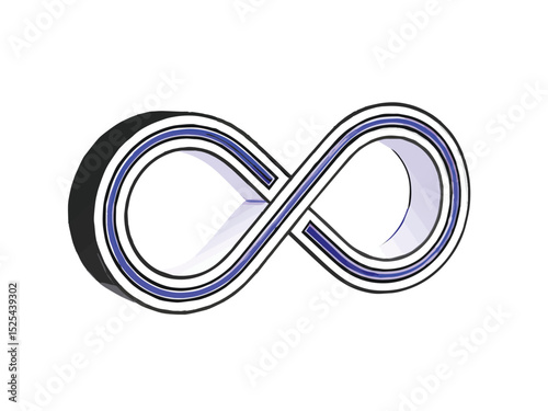 Abstract blue background with an infinite loop design symbolizing endless vision