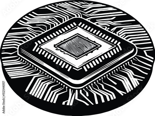 Vintage grunge vector illustration of a black and white shield stamp design with a line art symbol