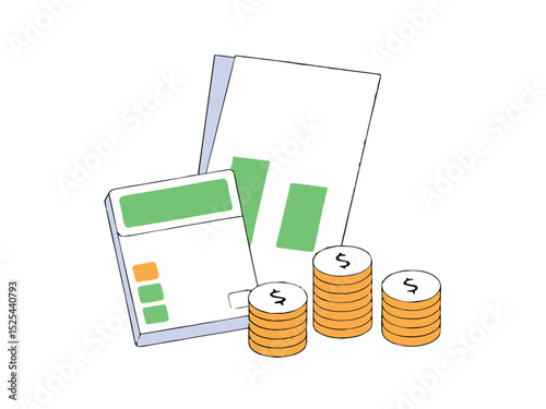 Business financial growth graph with coins on a technology background