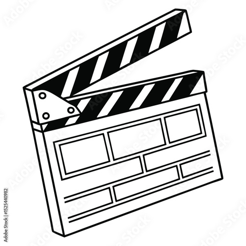 Classic filmmaking clapperboard movie production