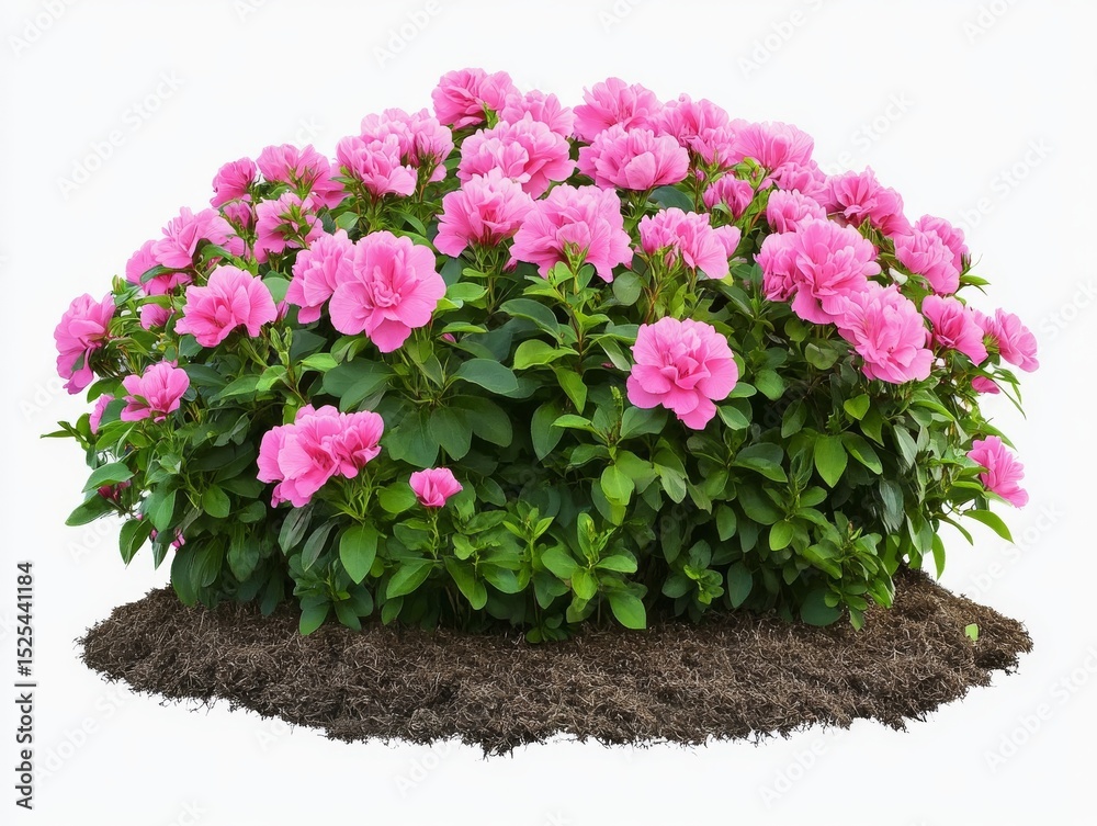 Fototapeta premium Pink Azalea Bush Bloom Image, Garden Plant, Azalea Azalea, Shrub