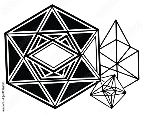 black and white geometric pattern