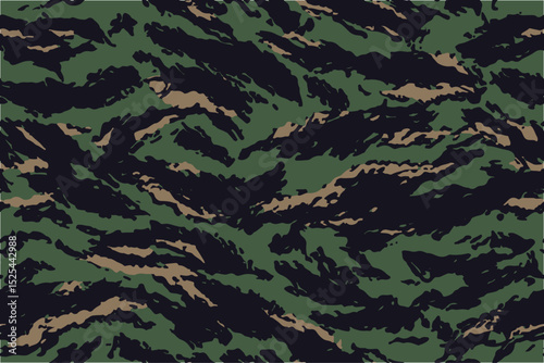Army camouflage seamless modern pattern, vector trendy disguise background, military design. Digital camouflage. Tiger stripe camo background. Hunting. Abstract camouflage pattern