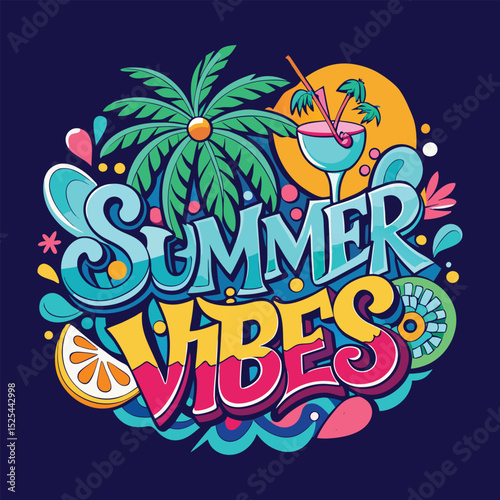 summer vibes t shirt design.