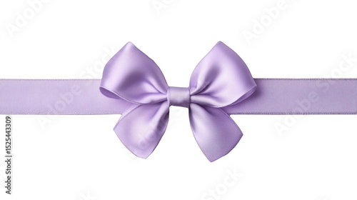 Lilac ribbon tied into a bow on a transparent background, PNG image, PNG file.