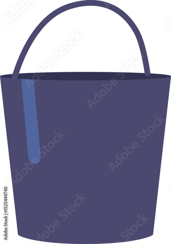 Steel fishing bucket vector illustration