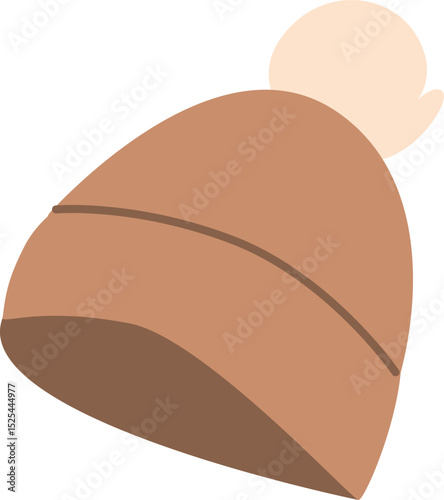 Warm winter hat accessory vector illustration