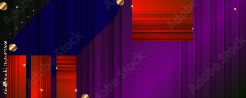 New Holiday Christmas gold design purple plum magenta background abstract shiny color with golden elements and glitter
