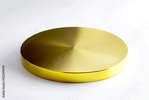 Gold metal round display stand product photography