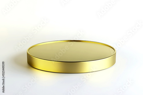 Round gold pedestal display platform
