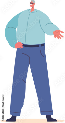 Senior businessman indicating gesturing hand