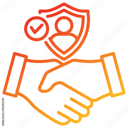 Trustworthiness Line Gradient Icon