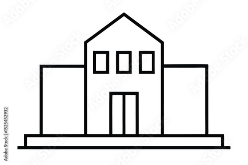 office building vector icon