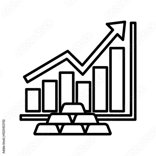 Inflation line icon. Money tax rate sign. Financial interest symbol. Quality design element. Linear style inflation icon. Editable stroke. Vector
